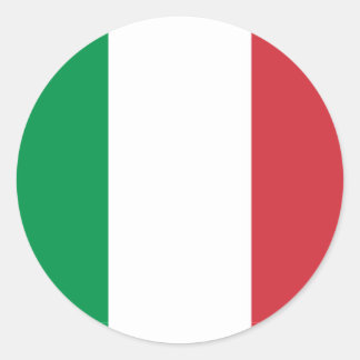 Italy Flag Classic Round Sticker