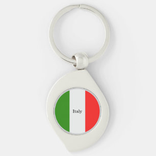 Italy, flag colors, labeled, key ring