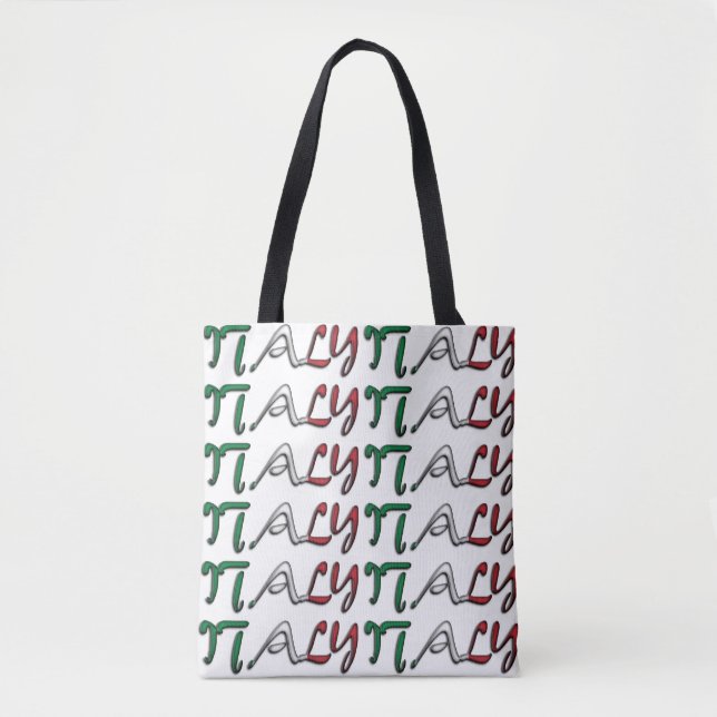 Italy Flag Colour Typography European Country Bag (Front)