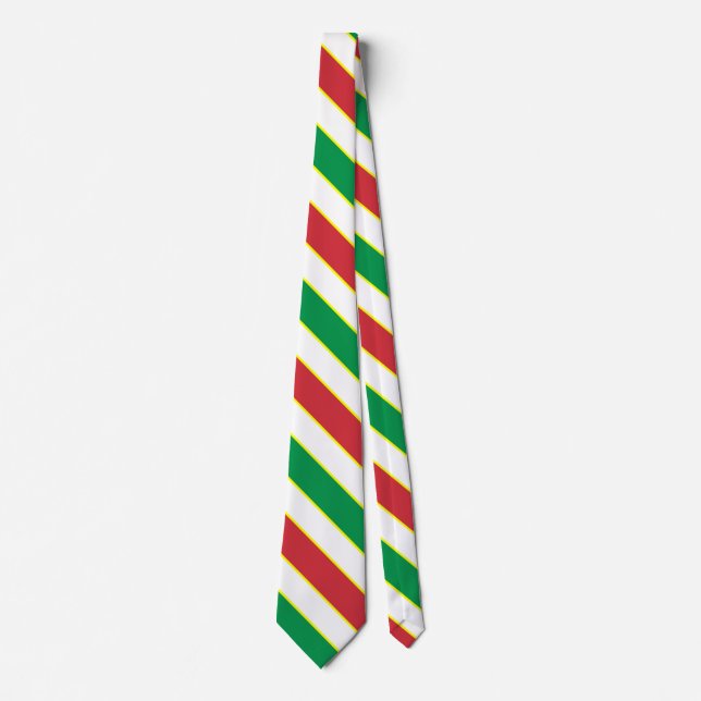 Italy Flag Colours Elegant Patriotic Neck Tie (Front)