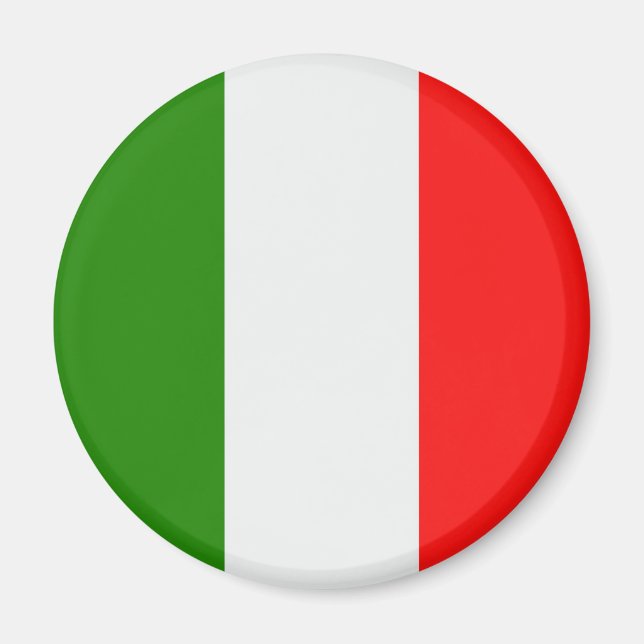 Italy, flag colours red, white, green, magnet (Front)