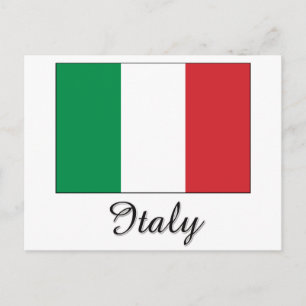 Italy Flag Design Postcard