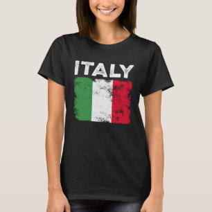 Italy Flag Distressed Men Women Kids Italian Fla T-Shirt
