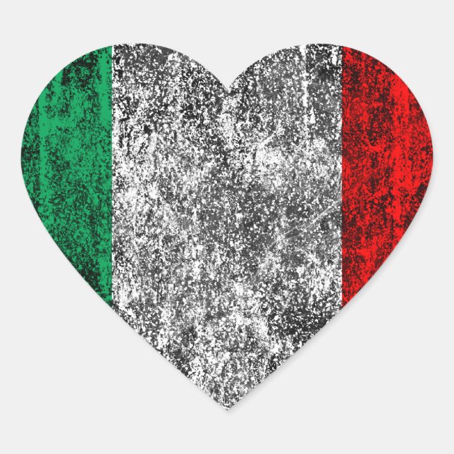 italy flag heart sticker (Front)