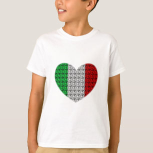 Italy Flag Heart T-Shirt