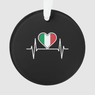 Italy Flag Heartbeat Ornament
