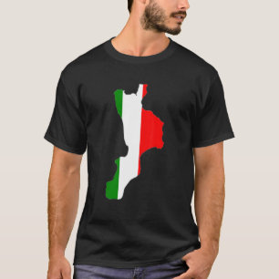 Italy flag in Calabria outline Calabria T-Shirt