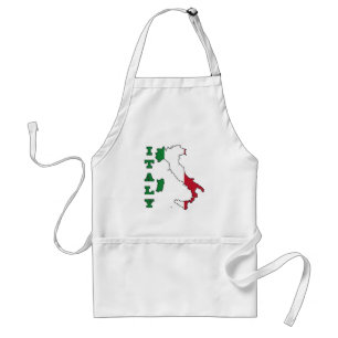 Italy Flag in Map Standard Apron