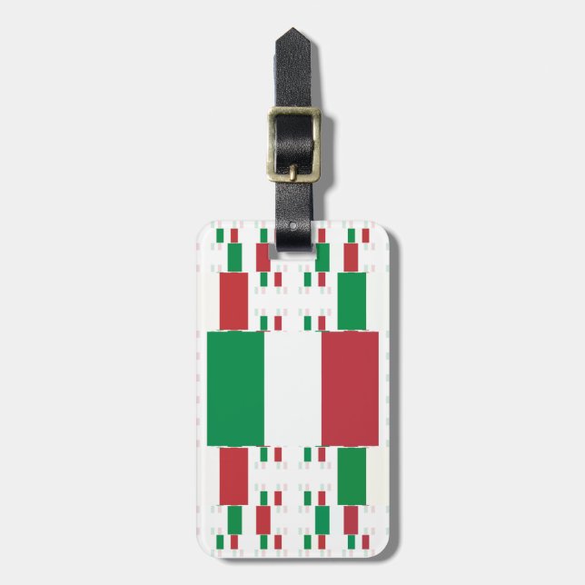 Italy Flag in Multiple Layers 2 Luggage Tag (Front Vertical)
