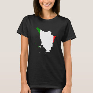 Italy flag in Tuscany outline Tuscany T-Shirt