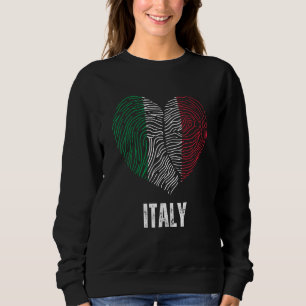 Italy Flag Italian Flag Italy DNA Italy Heart Sweatshirt