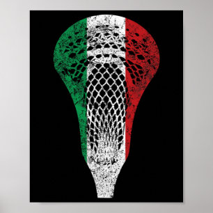Italy Flag Italian Lacrosse Poster