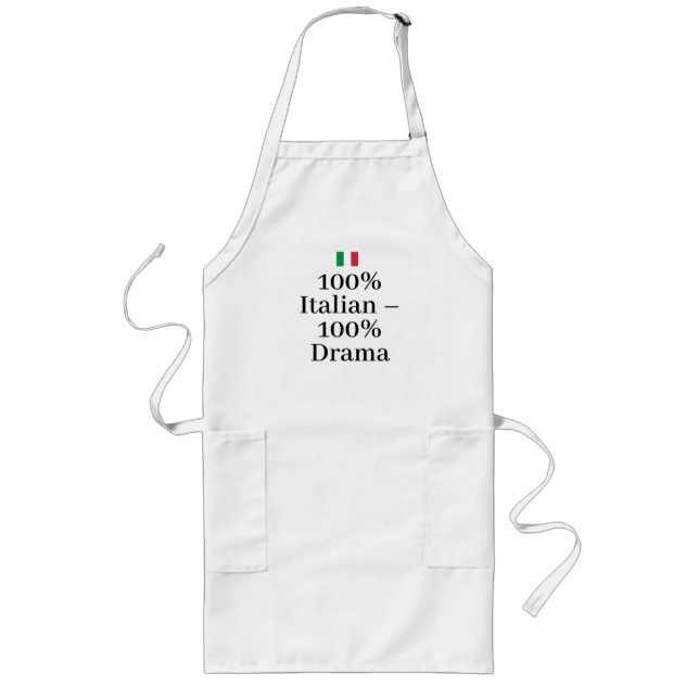 Italy Flag Italian Pride Europe Long Apron (Front)