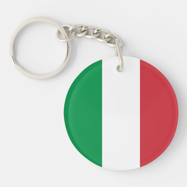Italy Flag Key Ring (Front)