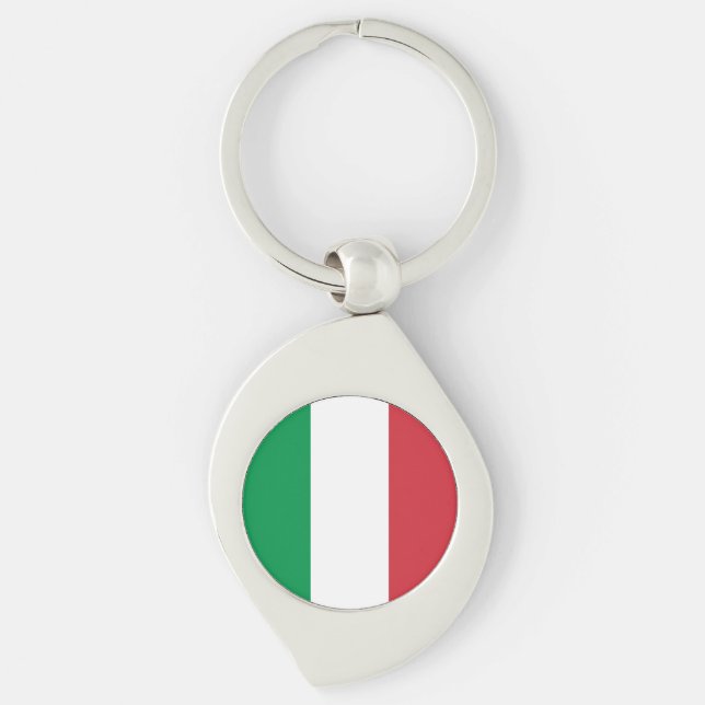 Italy Flag Key Ring (Front)