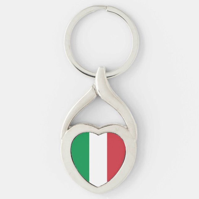 Italy Flag Key Ring (Front)