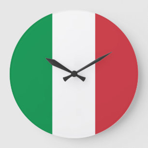 Italy Flag Large Clock