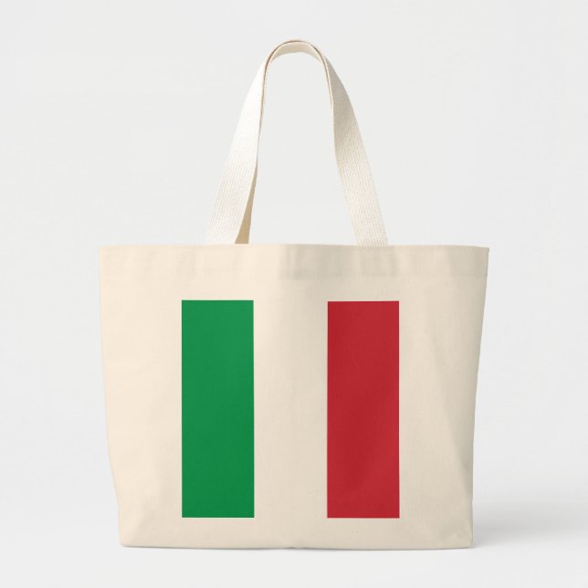 Italy Flag Large Tote Bag (Front)