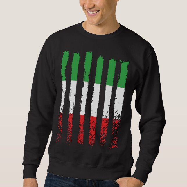 Italy flag love proud Italian people BACKPRINT Sweatshirt (Front)