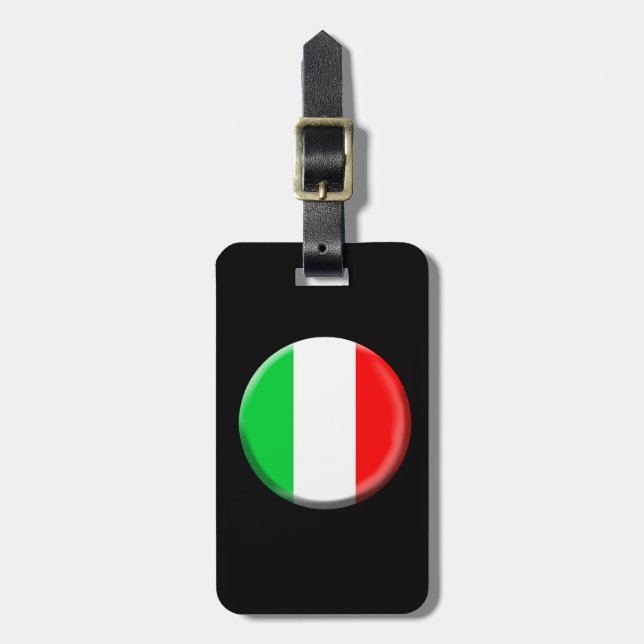 Italy Flag Luggage Tag (Front Vertical)