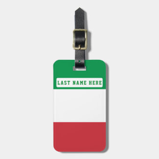 Italy Flag Luggage Tag (add your address on back)