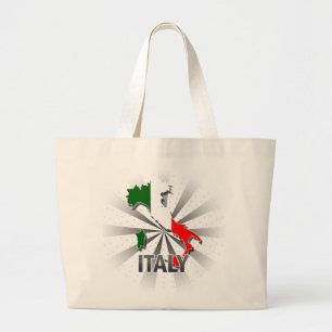 Italy Flag Map 2.0 Large Tote Bag