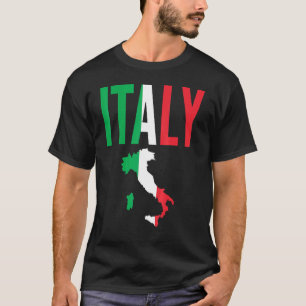 Italy Flag Map - Italian T-Shirt