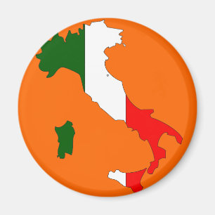 Italy flag map magnet