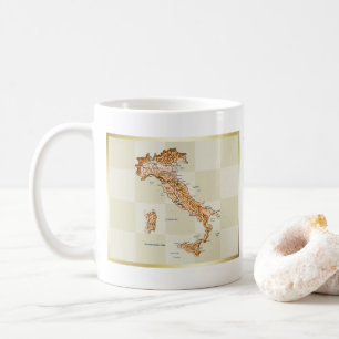 Italy Flag + Map Mug