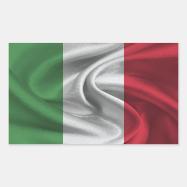 Italy Flag Rectangular Sticker (Front)