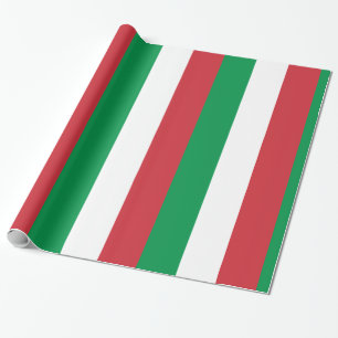 Italy Flag:  Red White Green stripes Wrapping Paper