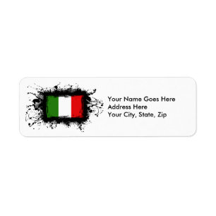 Italy Flag Return Address Label