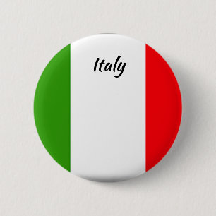 Italy Flag Round Button
