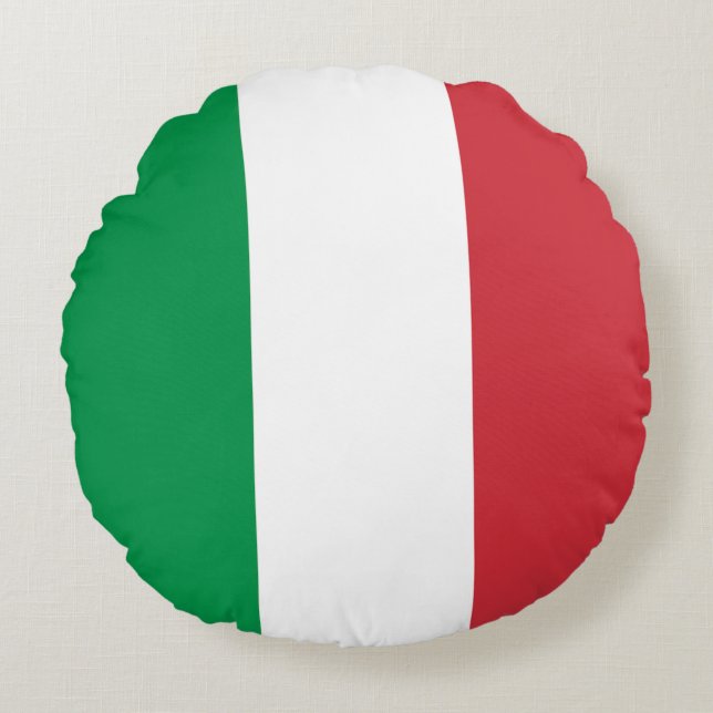 Italy Flag Round Cushion (Front)