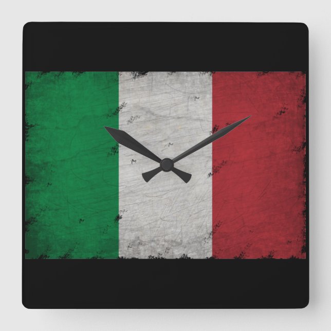 italy flag  square wall clock (Front)