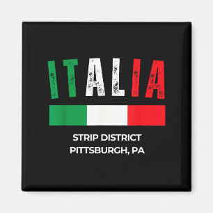 Italy Flag Strip District Pittsburgh Pa Magnet