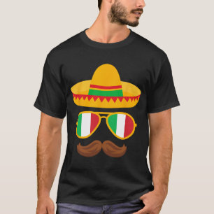 Italy Flag Sungles Italian Cinco De Mayo Mexican B T-Shirt