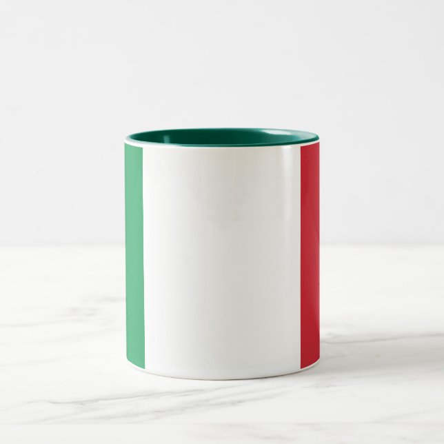 Italy Flag Two-Tone Coffee Mug (Center)