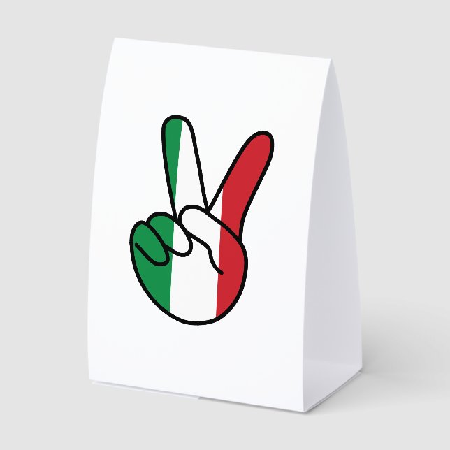 Italy Flag V Sign (Front)