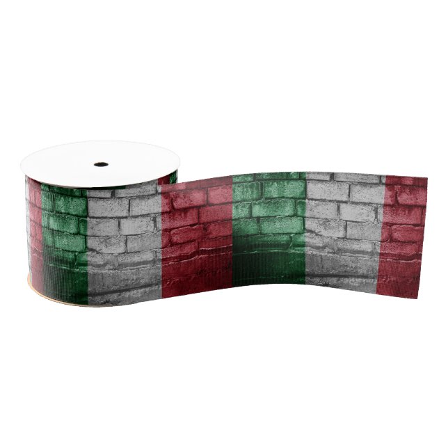 Italy flag wall grosgrain ribbon (Spool)
