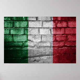 Italy flag wall poster