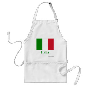 Italy Flag with Name in Italian Standard Apron