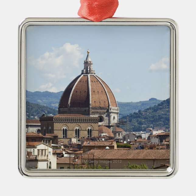 Italy, Florence, Cityscape with Duomo Metal Ornament (Front)