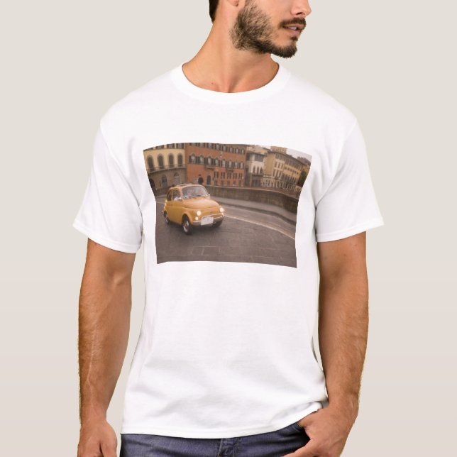 Italy, Florence. Fiat 800 Rally crosses Arno T-Shirt (Front)