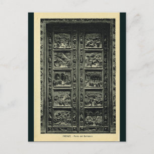 Italy, Florence, Firenze, 1908,, Bapistry doors Postcard
