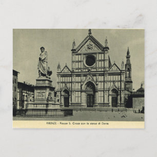 Italy, Florence, Firenze, 1908, S. Croce church Postcard
