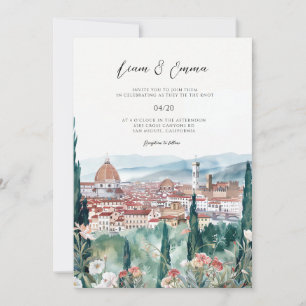 Italy Florence landscape Wedding Invitation