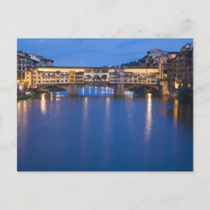Italy, Florence, Night Reflections in the Postcard