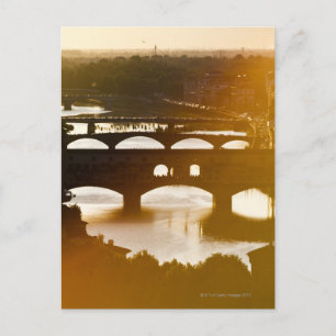 Italy, Florence, Ponte Vecchio and River Arno at Postcard