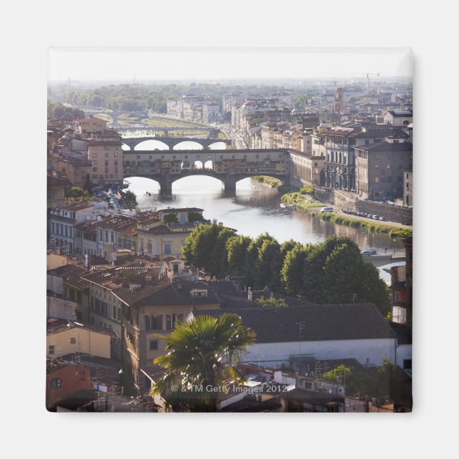 Italy, Florence, Ponte Vecchio and River Arno Magnet (Front)